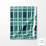 Green tartan fabric