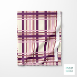 Purple and pink tartan fabric