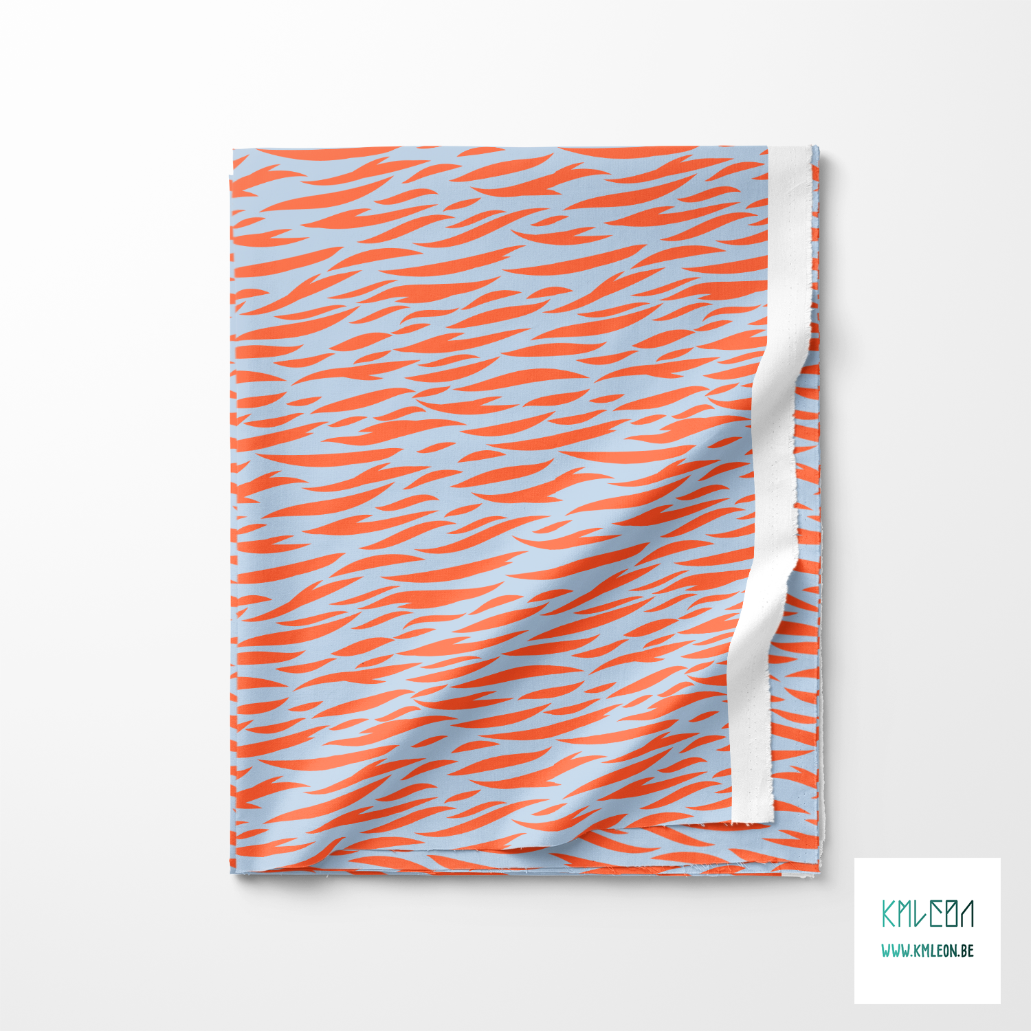 Orange tiger stripes fabric