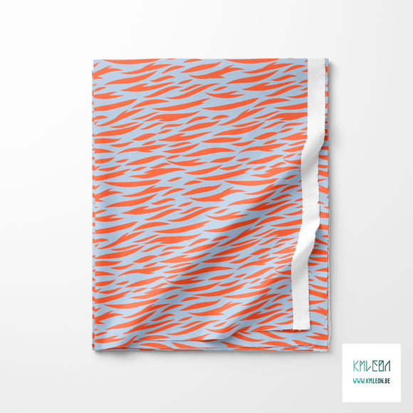 Orange tiger stripes fabric