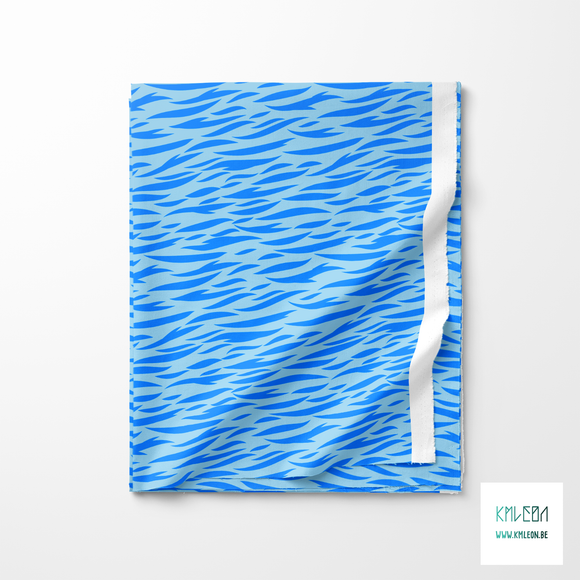 Blue tiger stripes fabric