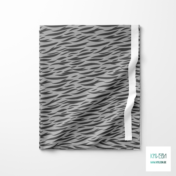 Grey tiger stripes fabric