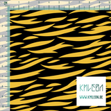 Yellow tiger stripes fabric