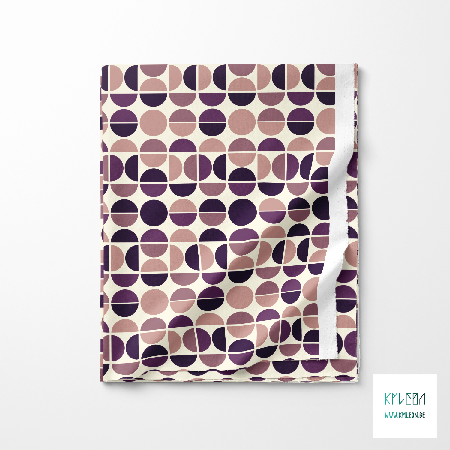 Purple and pink circles fabric