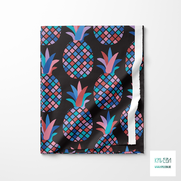 Mosaic pineapples fabric
