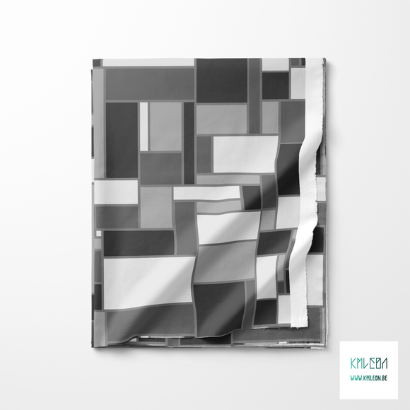 Grey rectangles fabric
