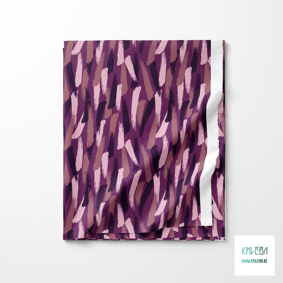 Pink and purple brush strokes fabric