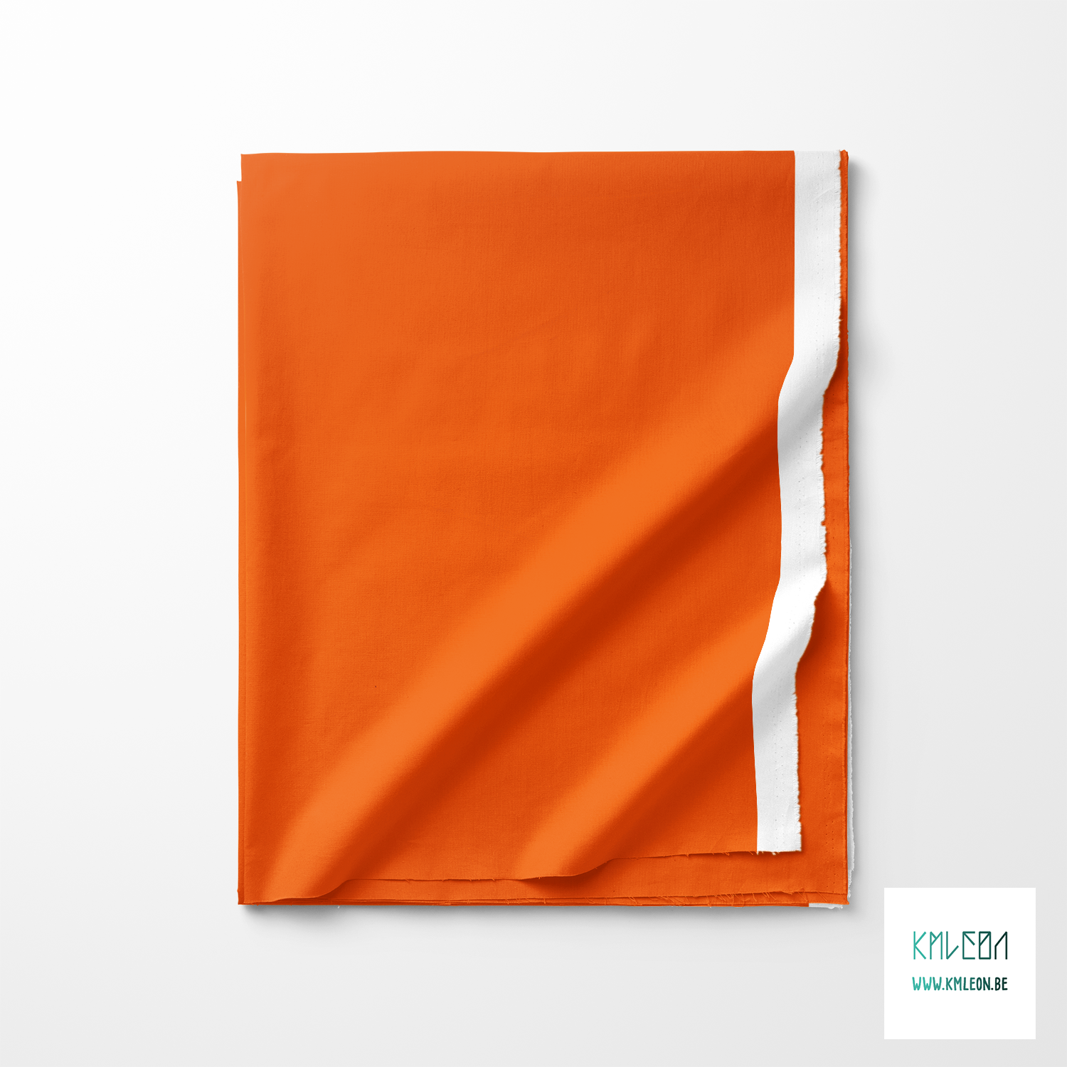 Solid vivid orange fabric