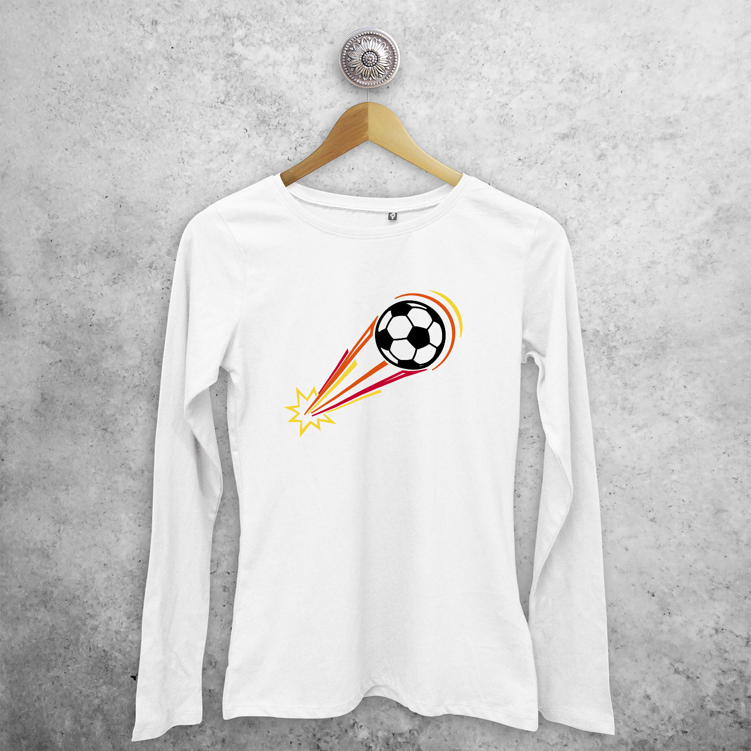Voetbal volwassene shirt met lange mouwen