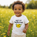 'What's up buttercup' baby shortsleeve shirt
