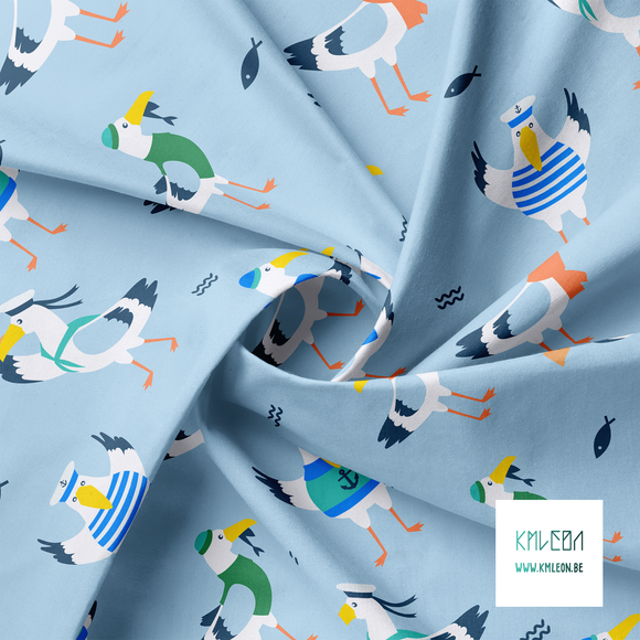 Seagulls fabric