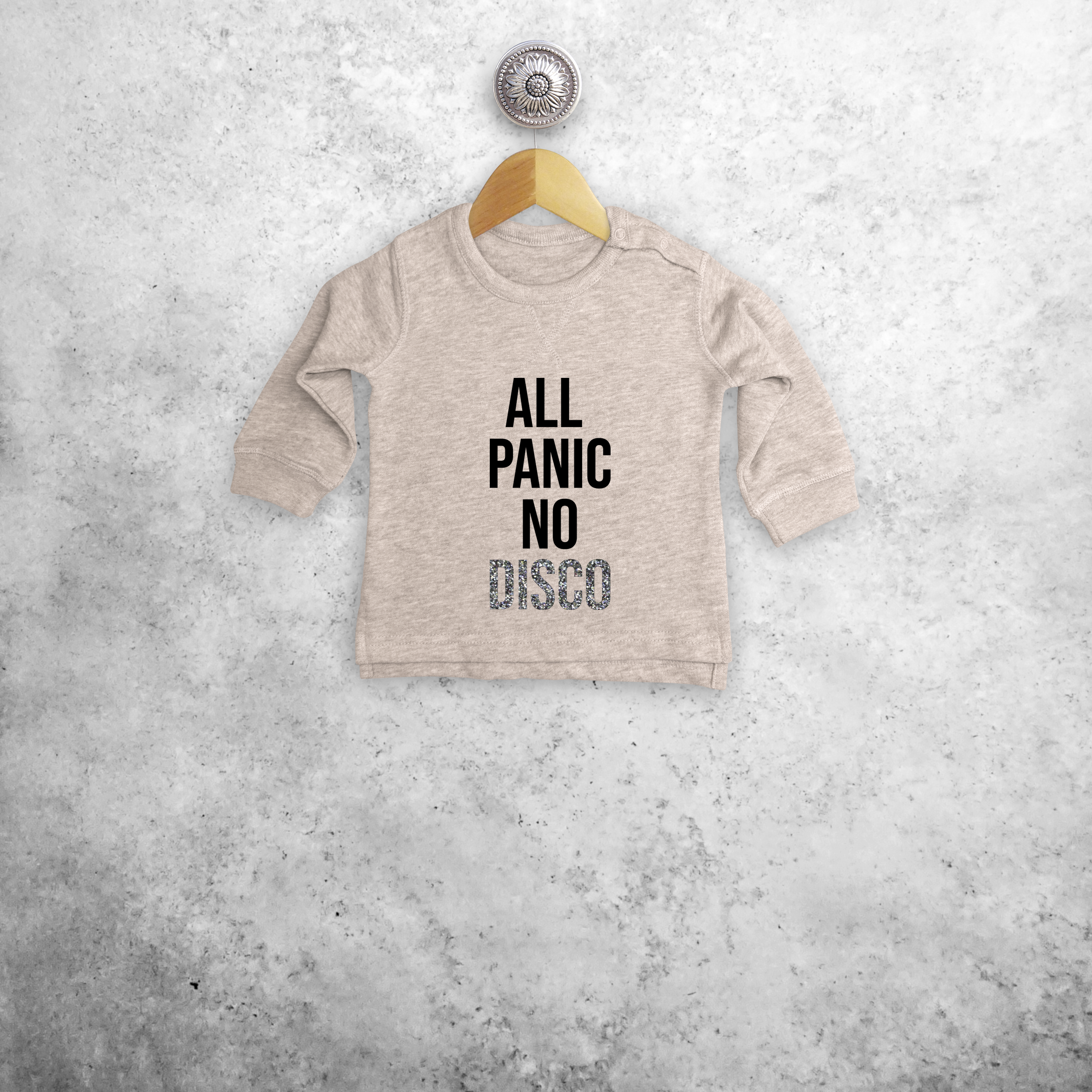 'All panic no disco' baby sweater