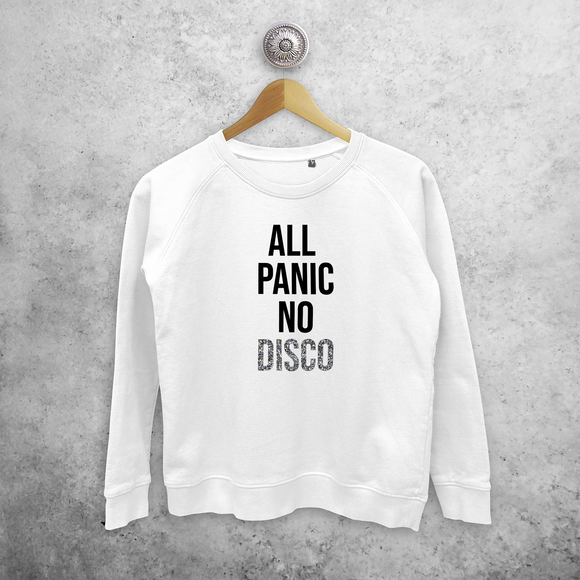 'All panic no disco' sweater