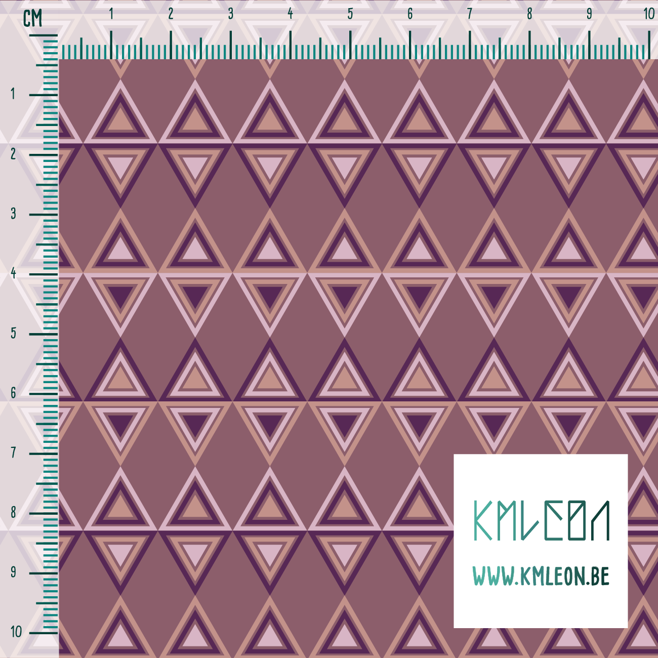 Pink and purple triangles fabric