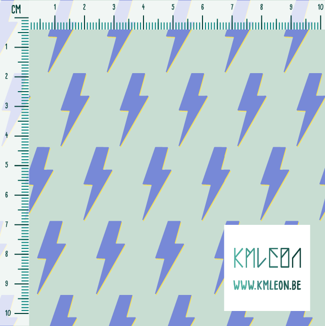 Periwinkle lightening bolts fabric