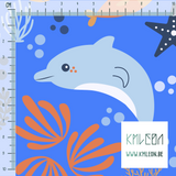 Dolphins and ocean animals fabric
