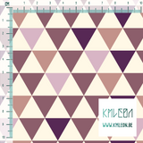 Purple and pink triangles fabric