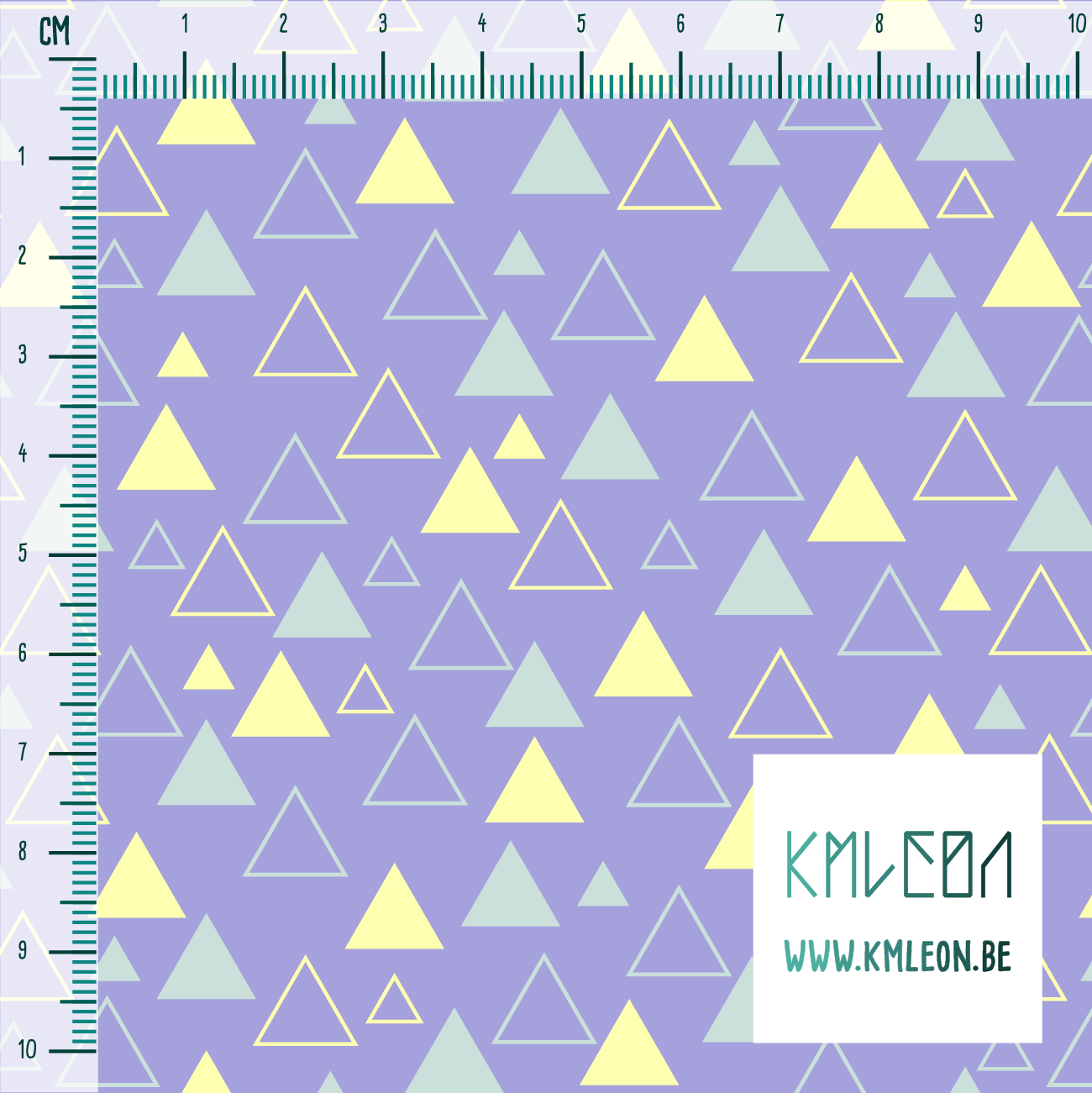 Yellow and green triangles fabric