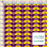 Striped triangles in purple, pink, green and yellow fabric