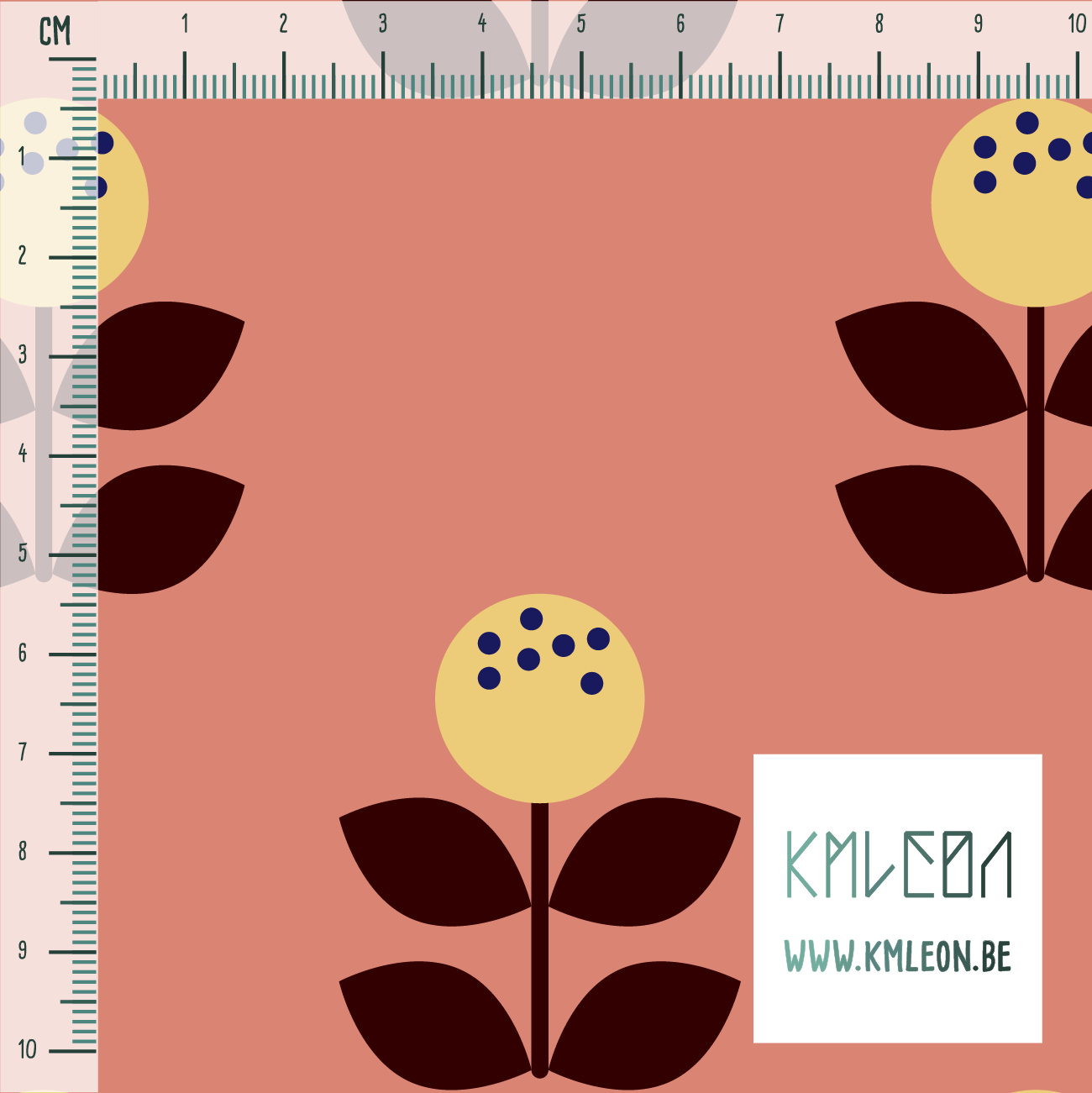 Large yellow and brown flowers fabric