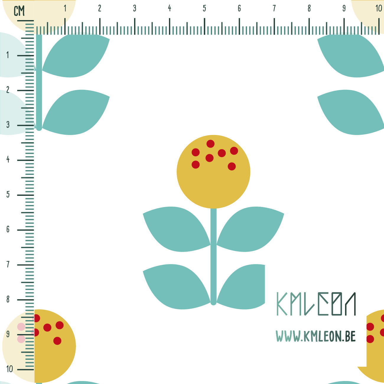 Large yellow and teal flowers fabric