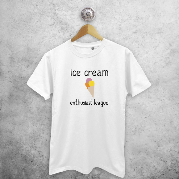 'Ice cream enthusiast league' volwassene shirt