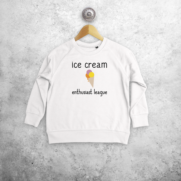 'Ice cream enthusiast league' kids sweater