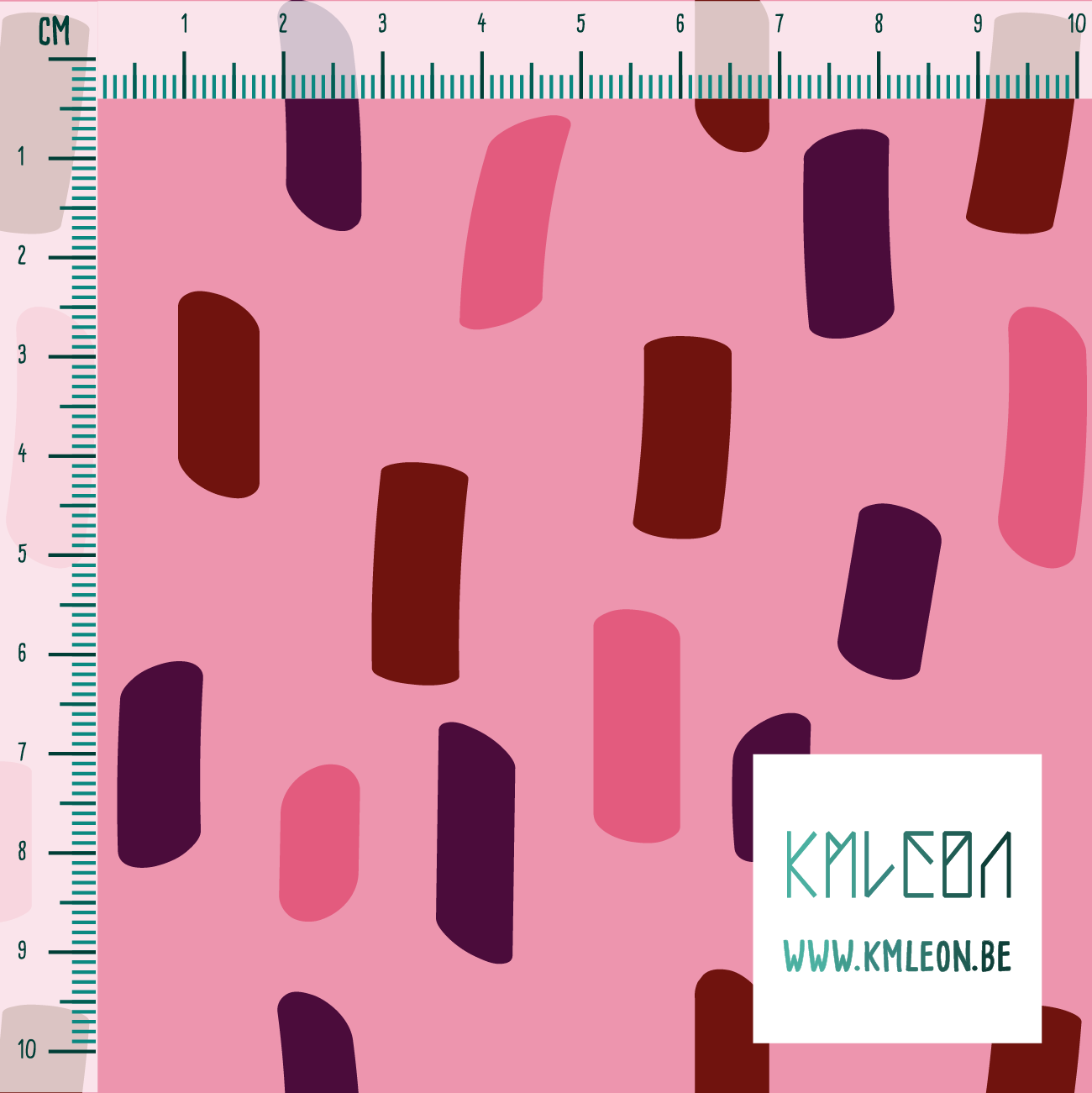 Pink, purple and red irregular stripes fabric