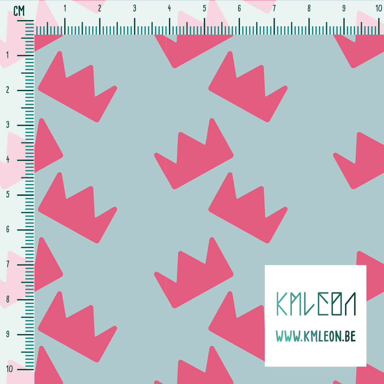 Pink crowns fabric