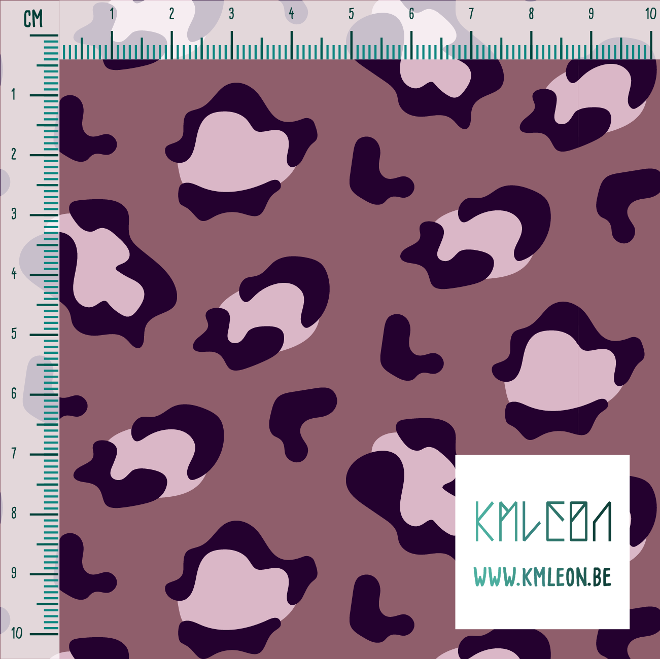 Purple and pink leopard print fabric