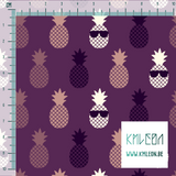 Purple, pink and cream pineapples and sunglasses fabric