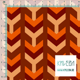 Beige, orange and brown arrows fabric