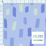 Periwinkle and mint green irregular stripes fabric