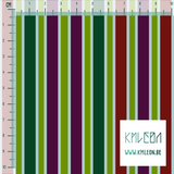Red, purple and green vertical stripes fabric