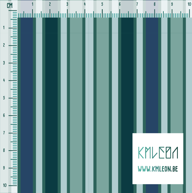Blue and green vertical stripes fabric