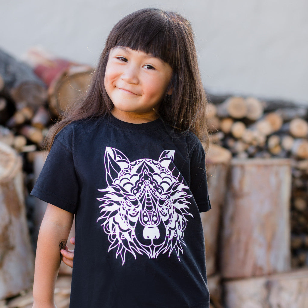 Wolf kind shirt met korte mouwen