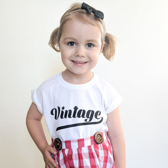'Vintage' kind shirt met korte mouwen
