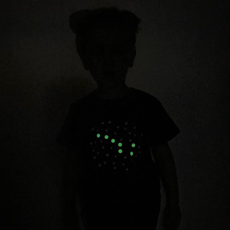 Little bear glow in the dark kids shortsleeve shirt