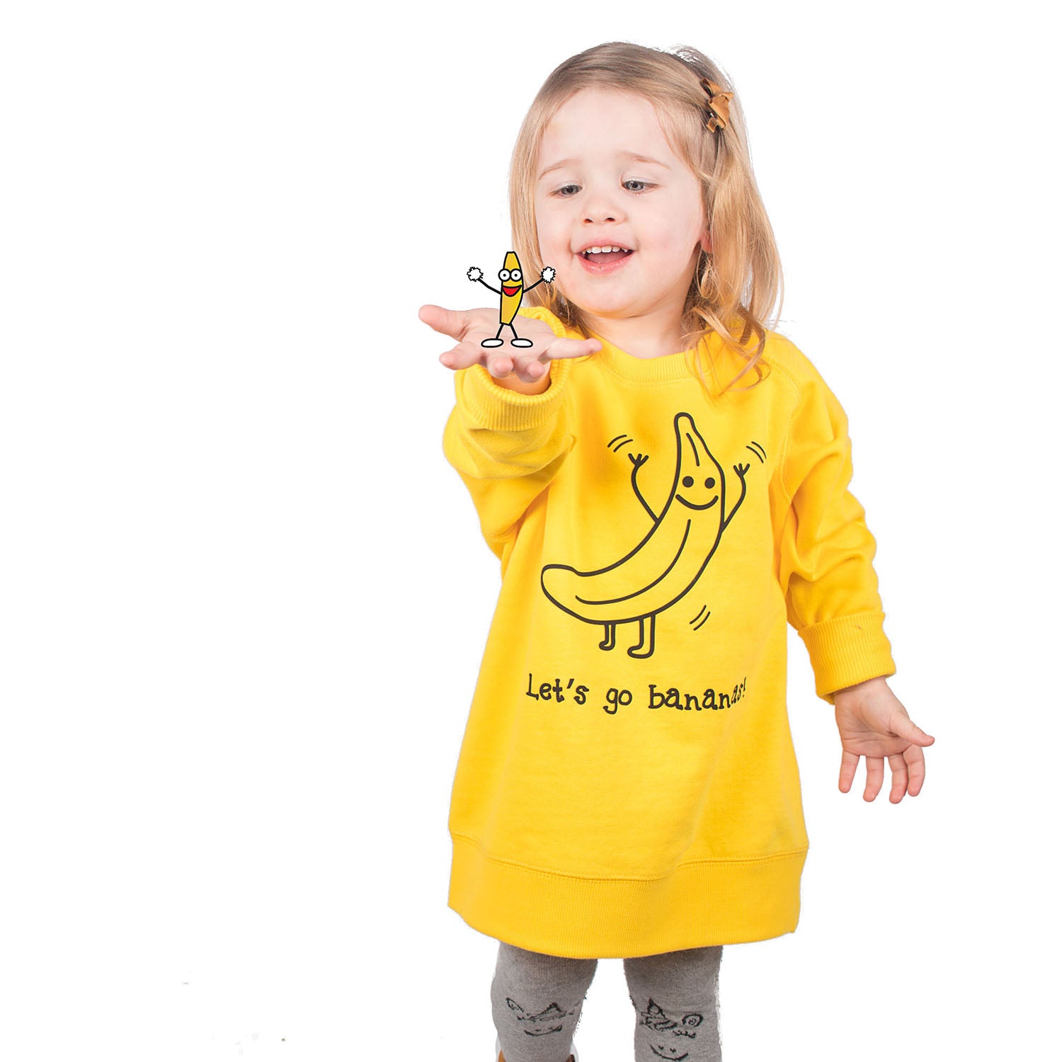 'Let's go bananas' kids sweater