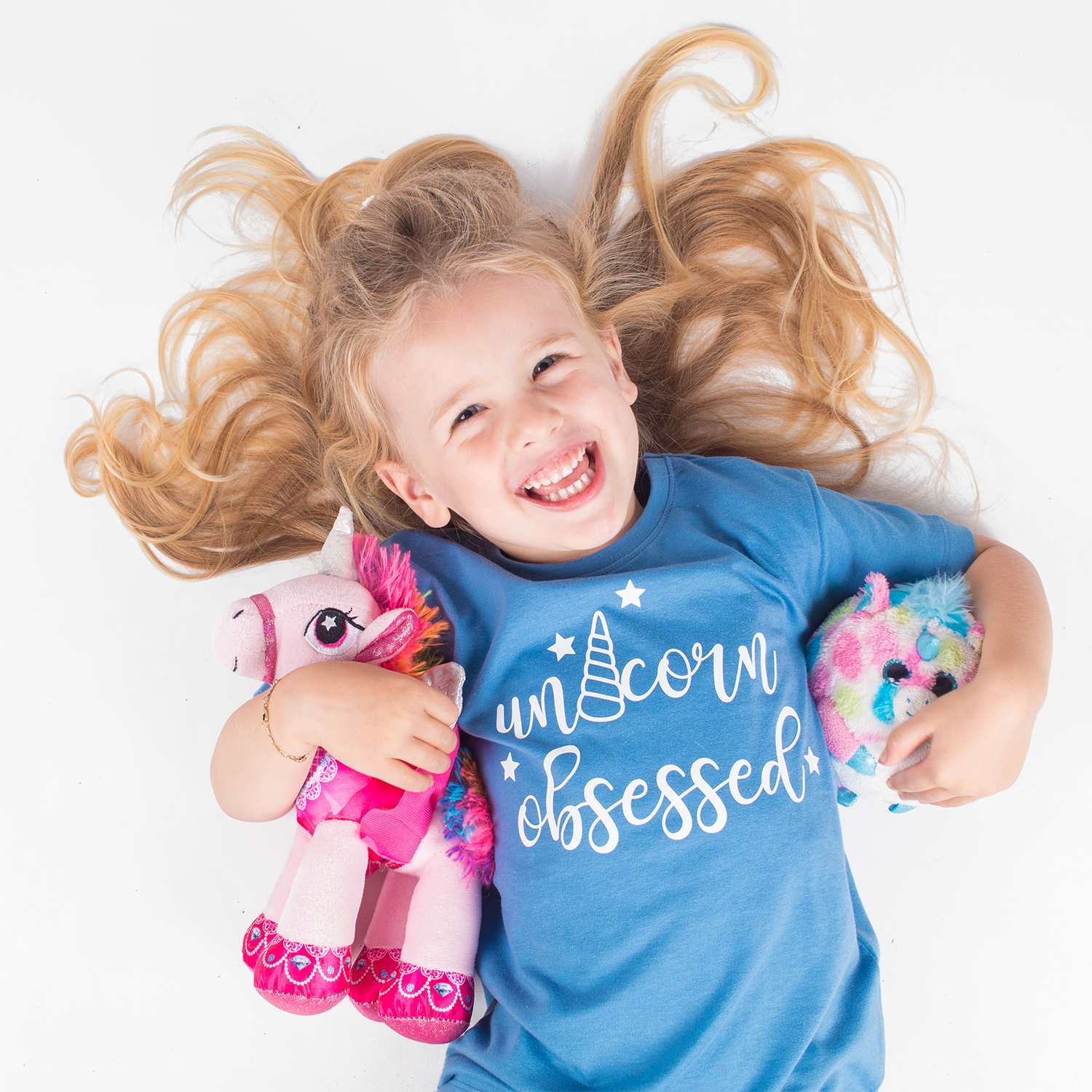 'Unicorn obsessed' kids shortsleeve shirt