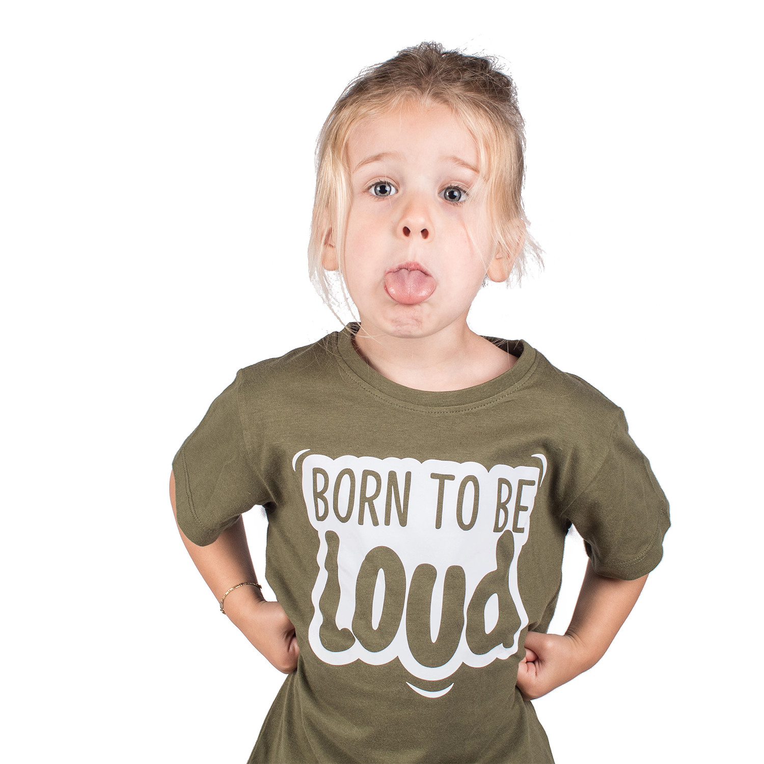 'Born to be loud' kids shortsleeve shirt