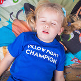 'Pillow fight champion' baby shortsleeve shirt
