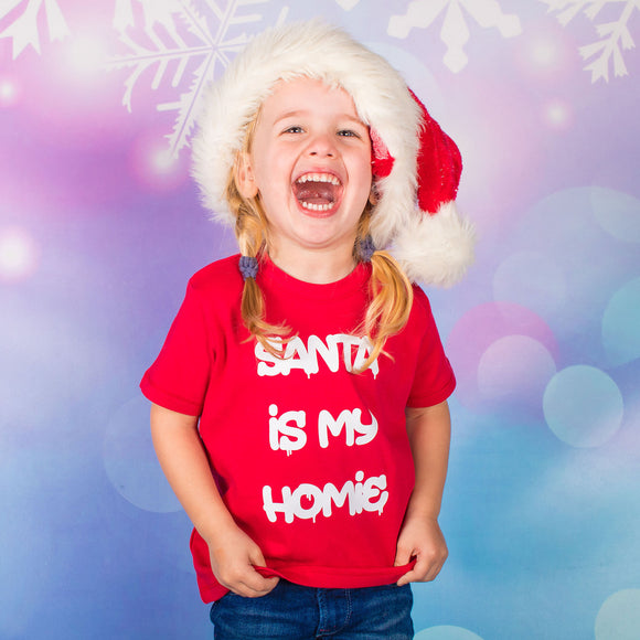 'Santa is my homie' baby shortsleeve shirt