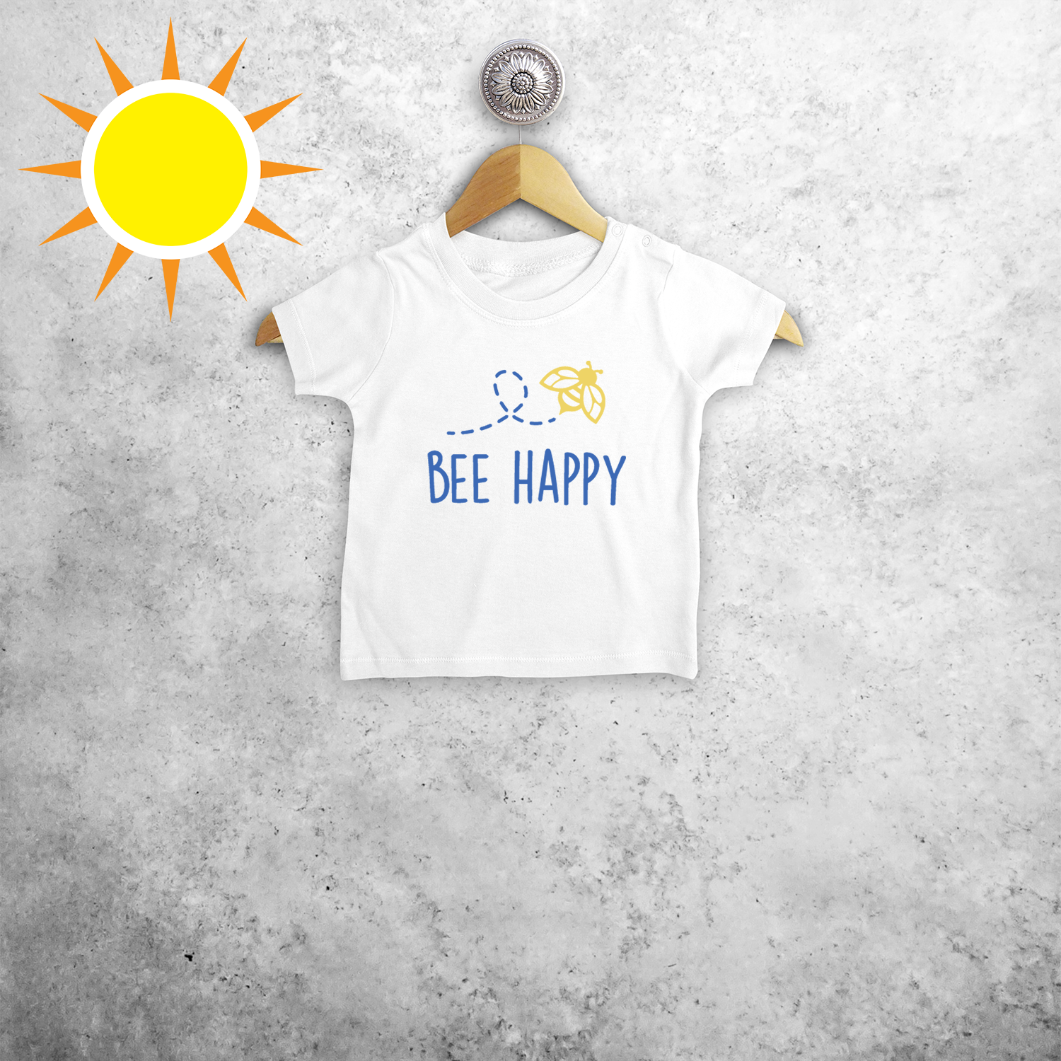 'Bee happy' magic baby shortsleeve shirt