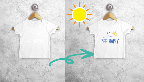 Bee happy' magisch baby shirt met korte mouwen