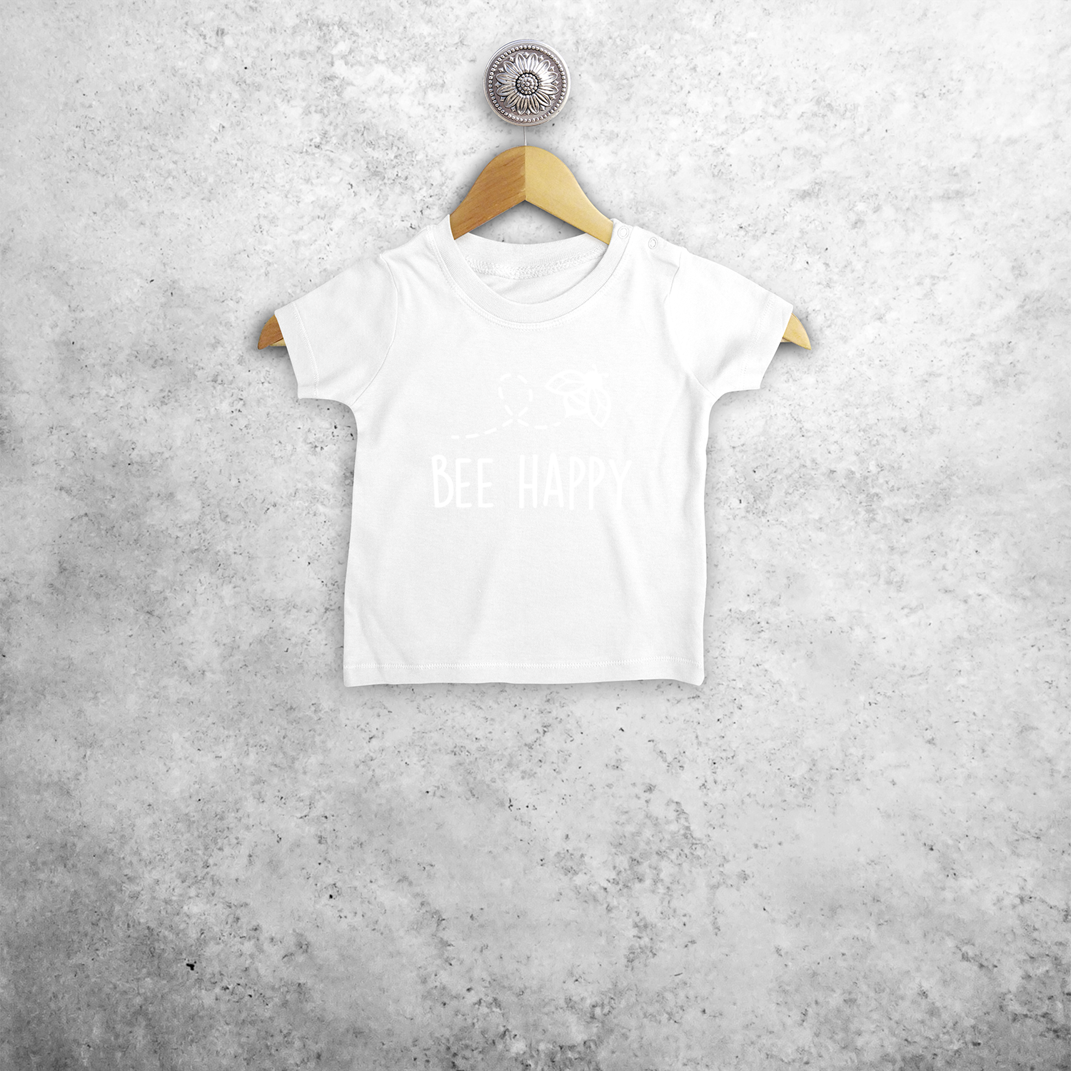 'Bee happy' magic baby shortsleeve shirt