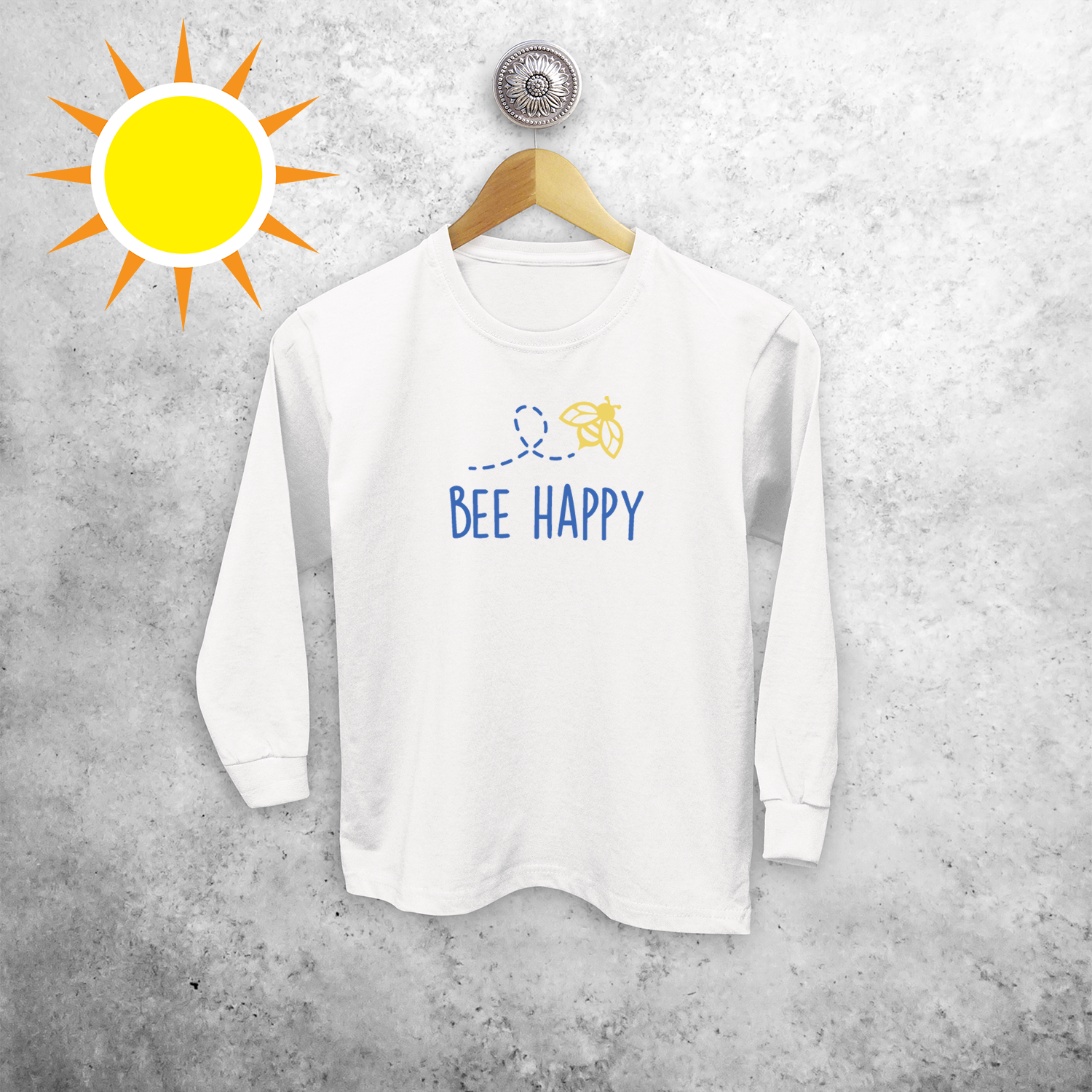 Bee happy' magisch kind shirt met lange mouwen