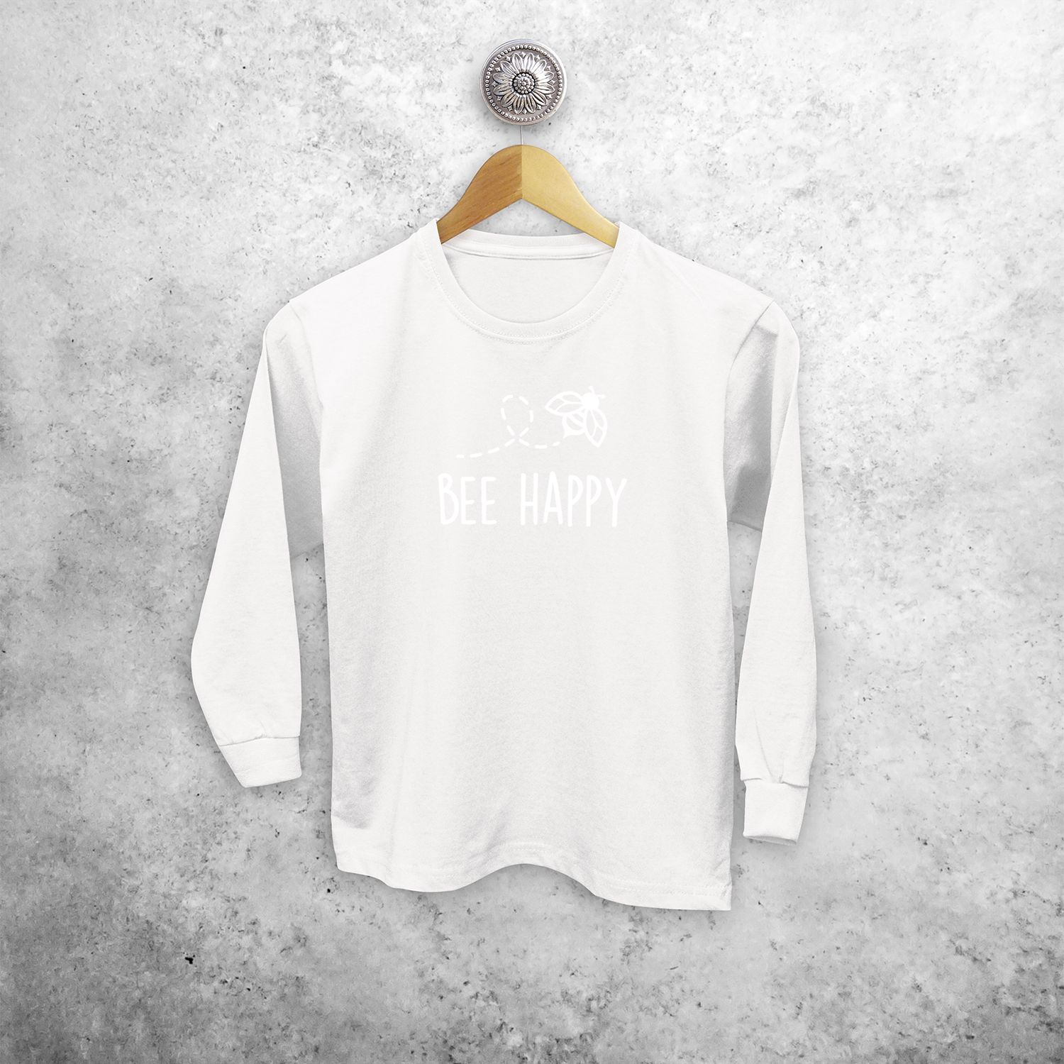 'Bee happy' magic kids longsleeve shirt