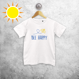 'Bee happy' magic kids shortsleeve shirt