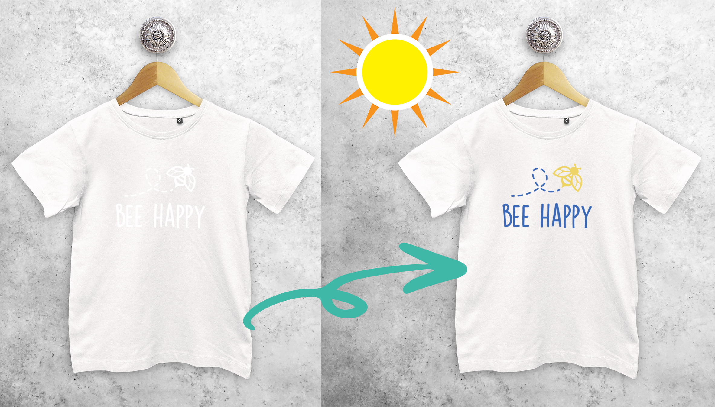 Bee happy' magisch kind shirt met korte mouwen